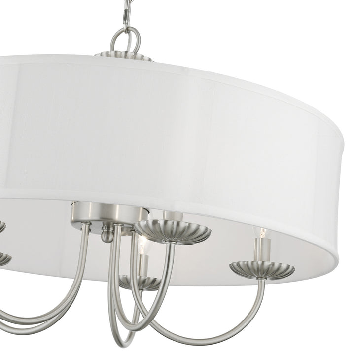 Livex Brookdale 42985-91 Chandelier Light - Brushed Nickel