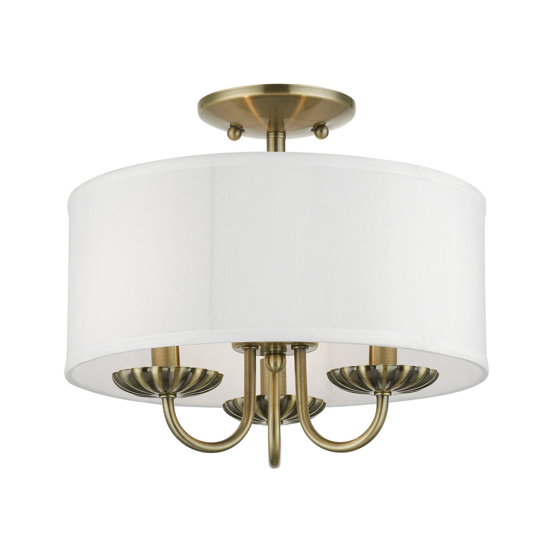 Livex Brookdale 42987-01 Ceiling Light - Antique Brass