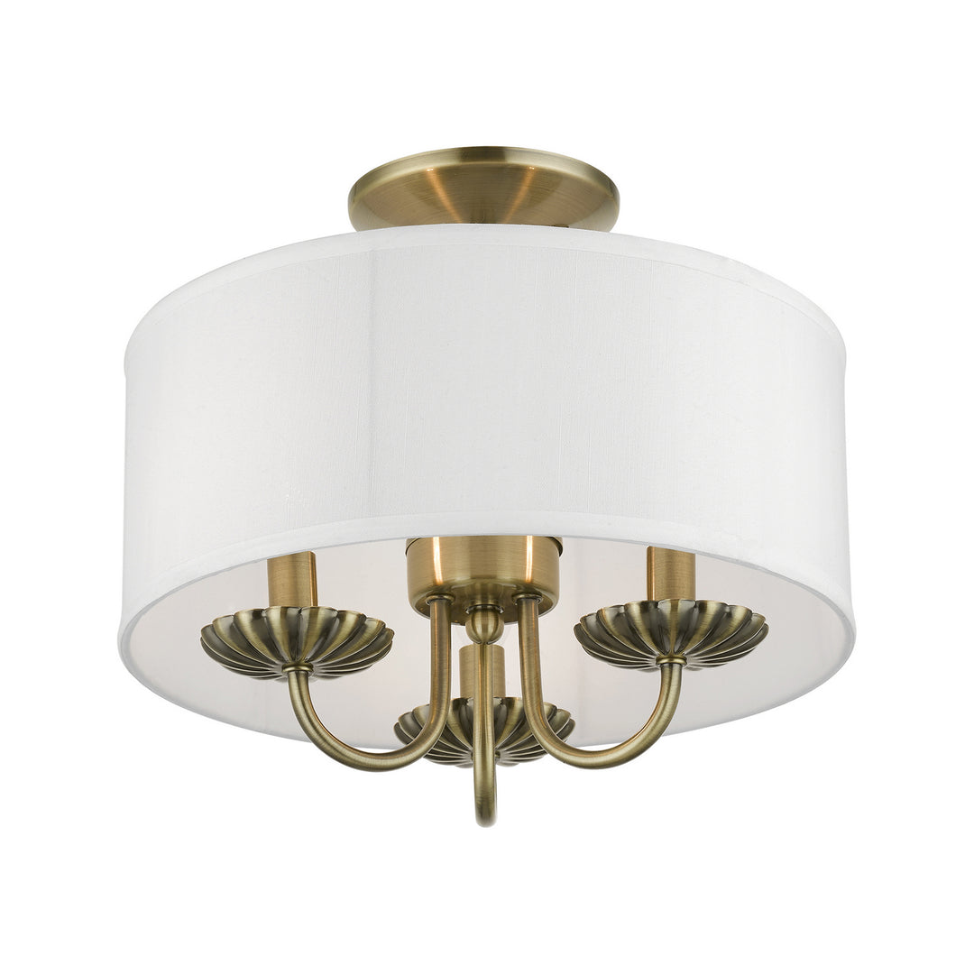 Livex Brookdale 42987-01 Ceiling Light - Antique Brass