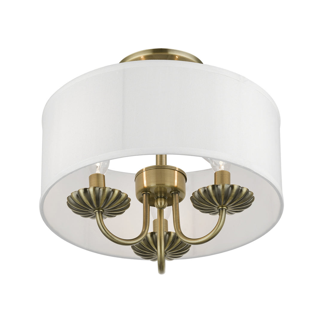 Livex Brookdale 42987-01 Ceiling Light - Antique Brass