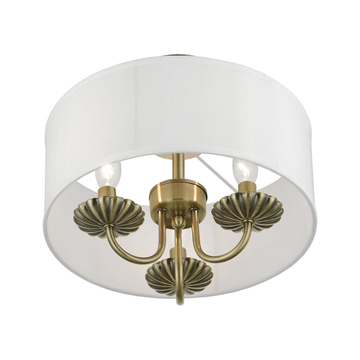 Livex Brookdale 42987-01 Ceiling Light - Antique Brass