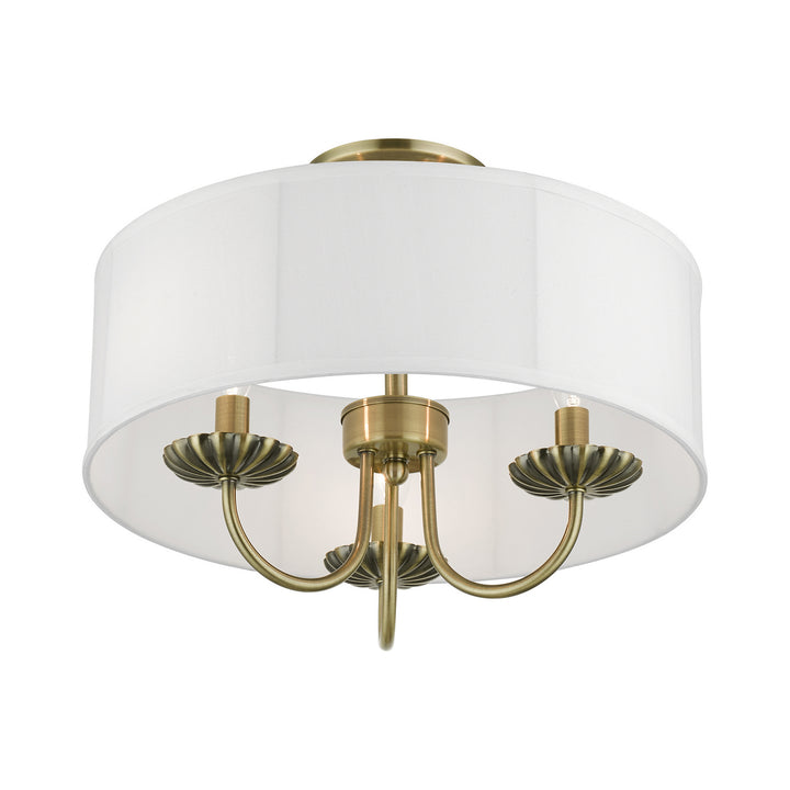 Livex Brookdale 42989-01 Ceiling Light - Antique Brass