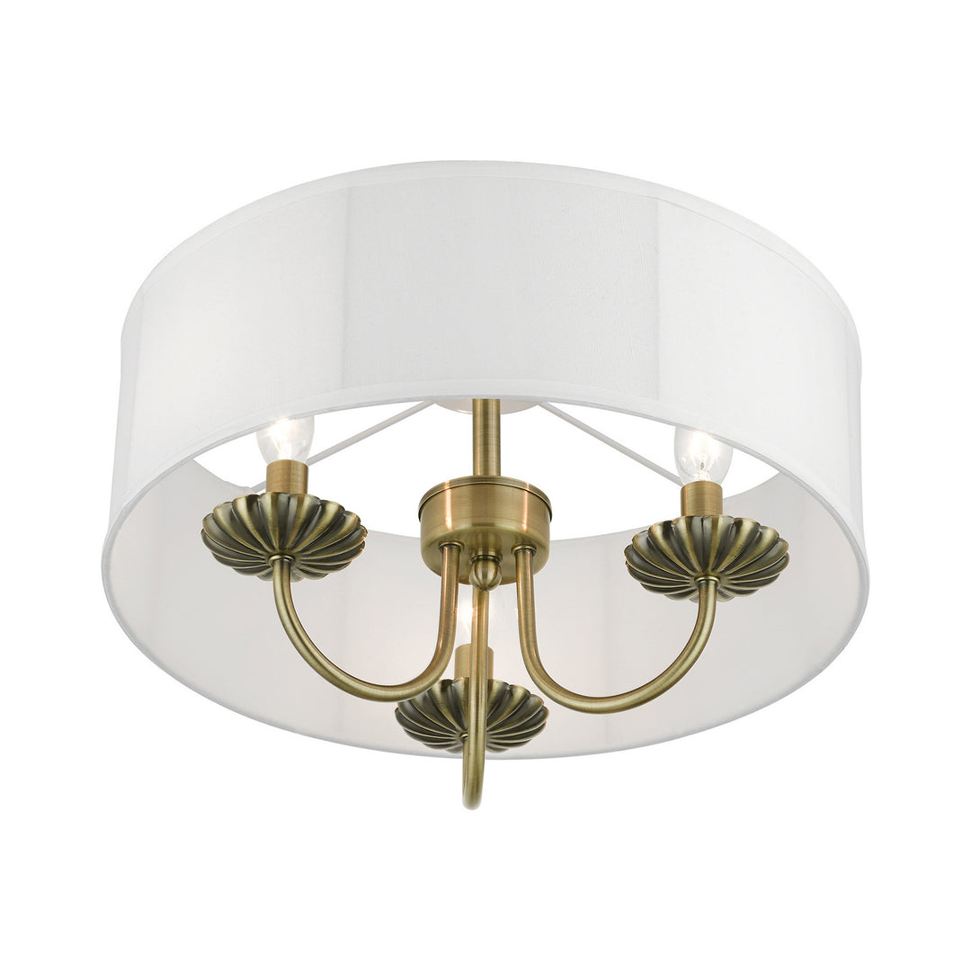 Livex Brookdale 42989-01 Ceiling Light - Antique Brass