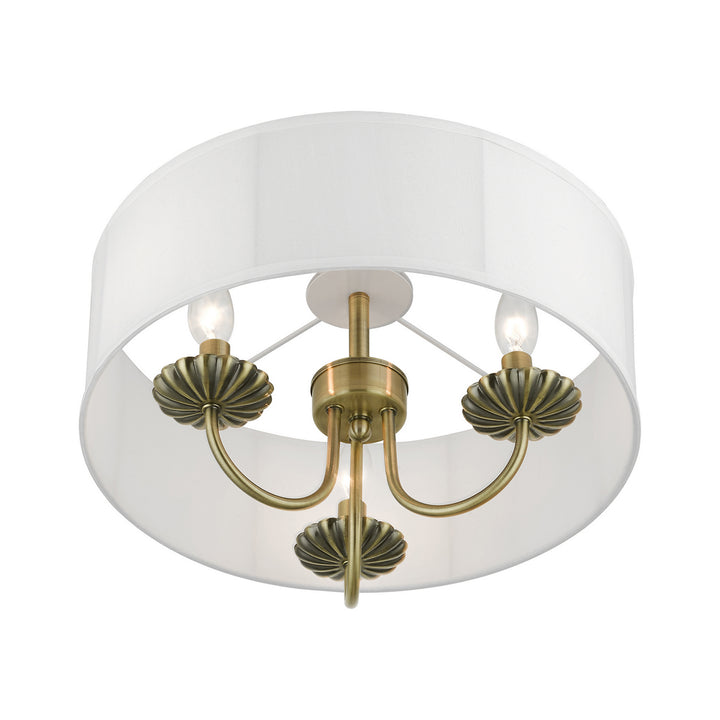 Livex Brookdale 42989-01 Ceiling Light - Antique Brass