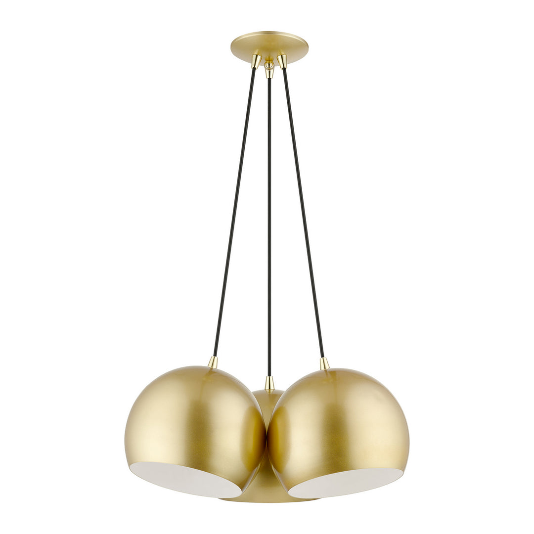 Livex Piedmont 43393-33 Pendant Light - Soft Gold w/ Polished Brasss