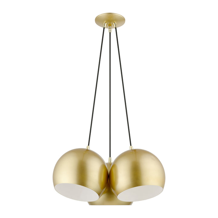 Livex Piedmont 43393-33 Pendant Light - Soft Gold w/ Polished Brasss