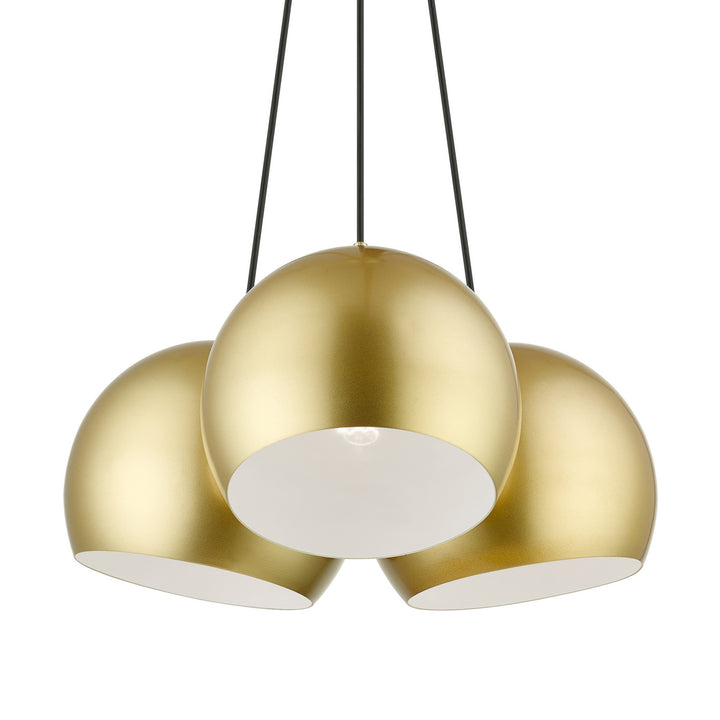 Livex Piedmont 43393-33 Pendant Light - Soft Gold w/ Polished Brasss