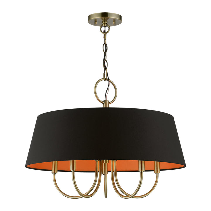 Livex Palma 51355-01 Chandelier Light - Antique Brass