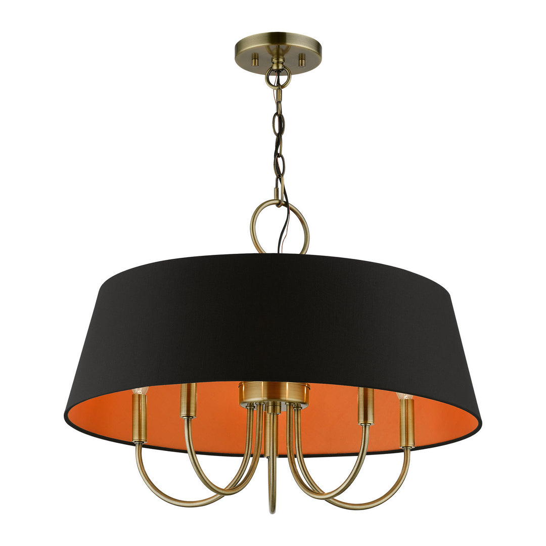Livex Palma 51355-01 Chandelier Light - Antique Brass