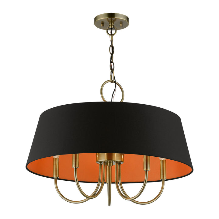 Livex Palma 51355-01 Chandelier Light - Antique Brass