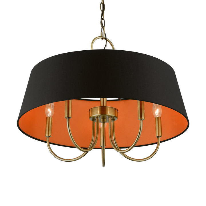 Livex Palma 51355-01 Chandelier Light - Antique Brass