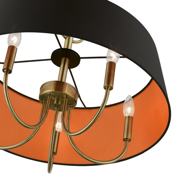 Livex Palma 51355-01 Chandelier Light - Antique Brass
