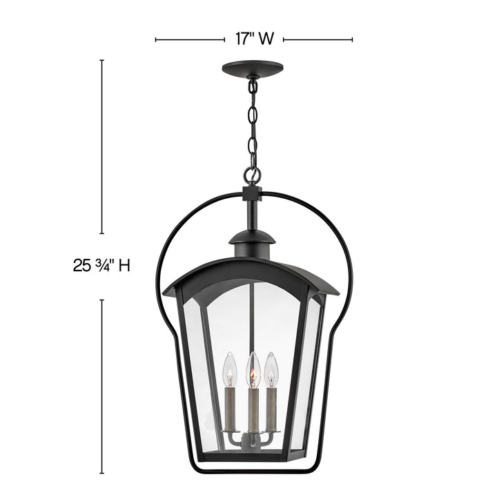 Hinkley Lighting 13302BK  Yale Outdoor Black