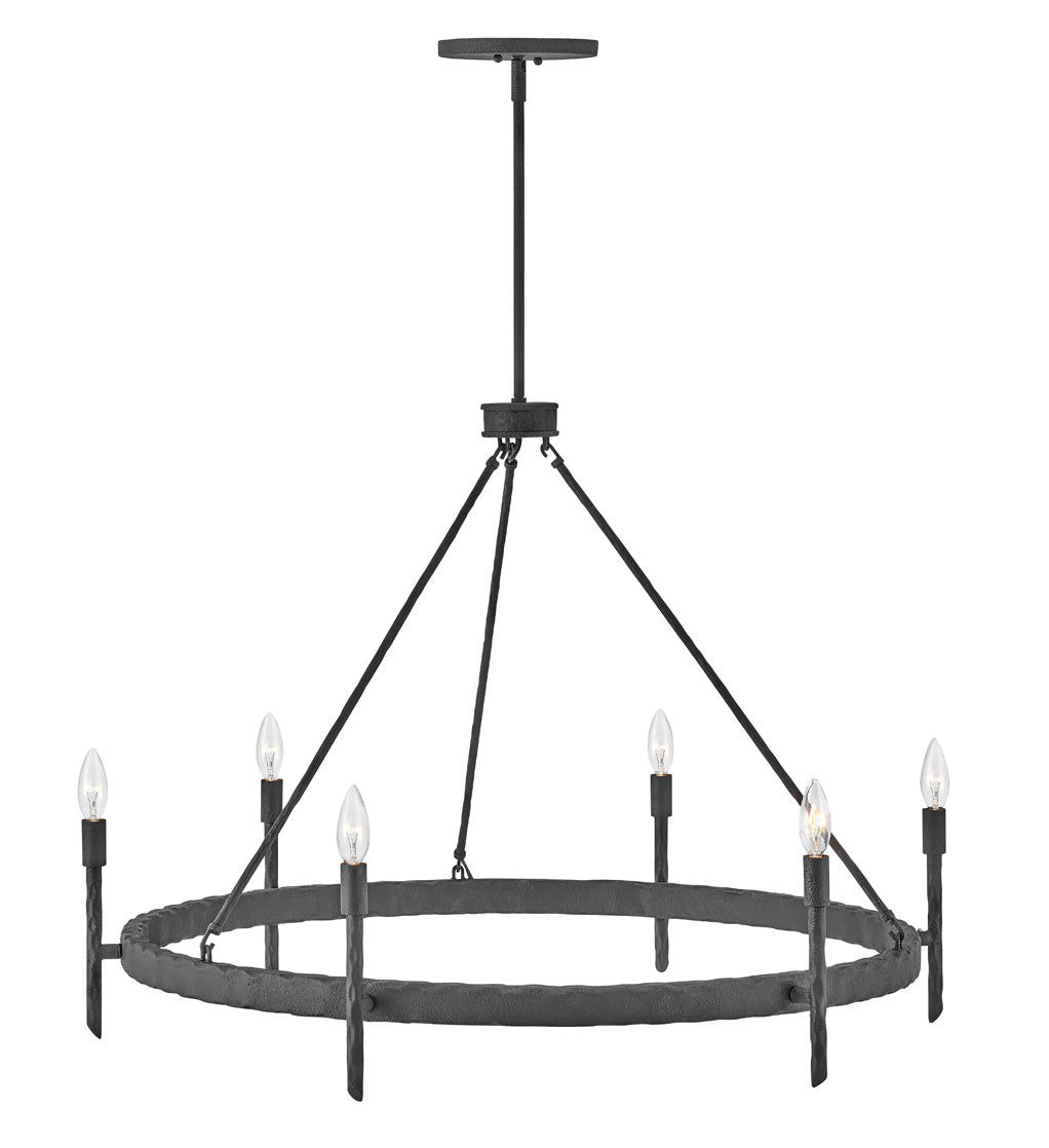 Hinkley Tress 3678FE Chandelier Light - Forged Iron