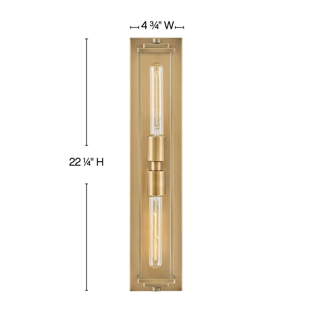 Hinkley Henri 50902HB Bath Vanity Light 5 in. wide - Heritage Brass