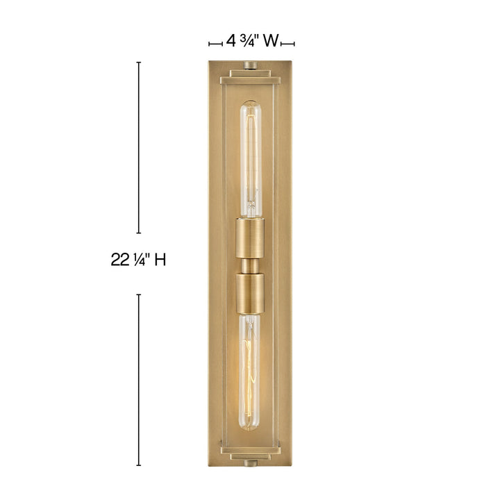 Hinkley Henri 50902HB Bath Vanity Light 5 in. wide - Heritage Brass