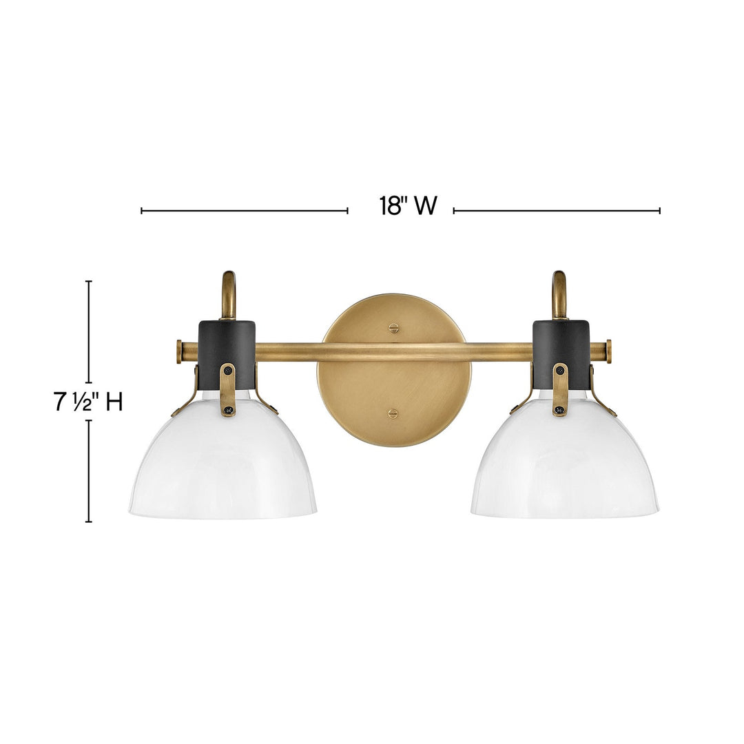 Hinkley Argo 51112HB Bath Vanity Light 18 in. wide - Heritage Brass