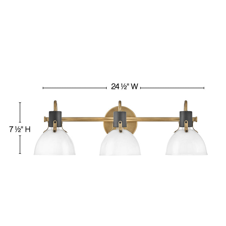 Hinkley Argo 51113HB Bath Vanity Light 25 in. wide - Heritage Brass