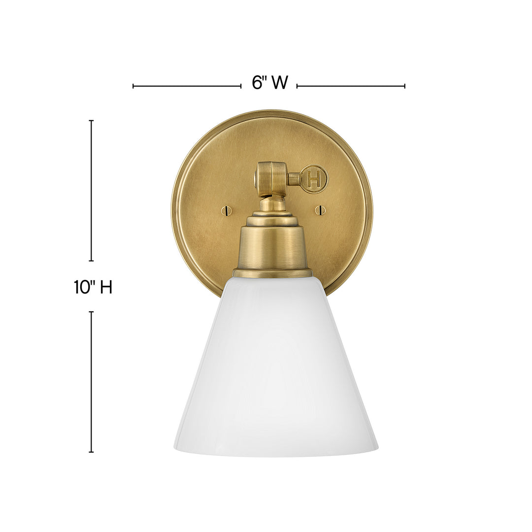 Hinkley Arti 51180HB Wall Sconce Light - Heritage Brass