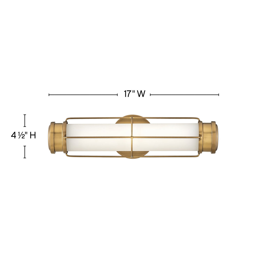 Hinkley Saylor 54300HB Bath Vanity Light 17 in. wide - Heritage Brass