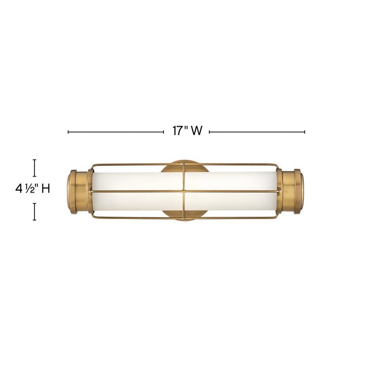 Hinkley Saylor 54300HB Bath Vanity Light 17 in. wide - Heritage Brass