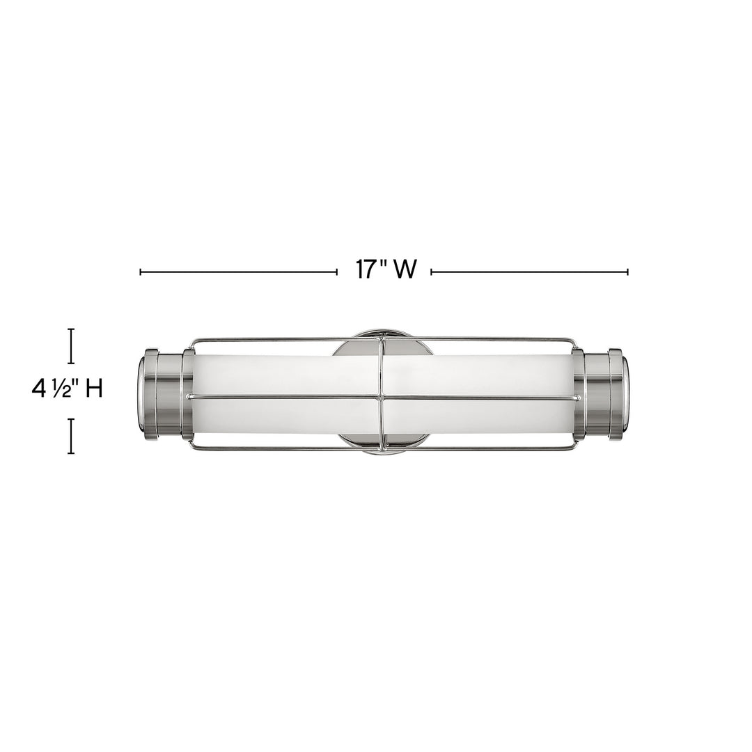 Hinkley Saylor 54300PN Bath Vanity Light 17 in. wide - Polished Nickel