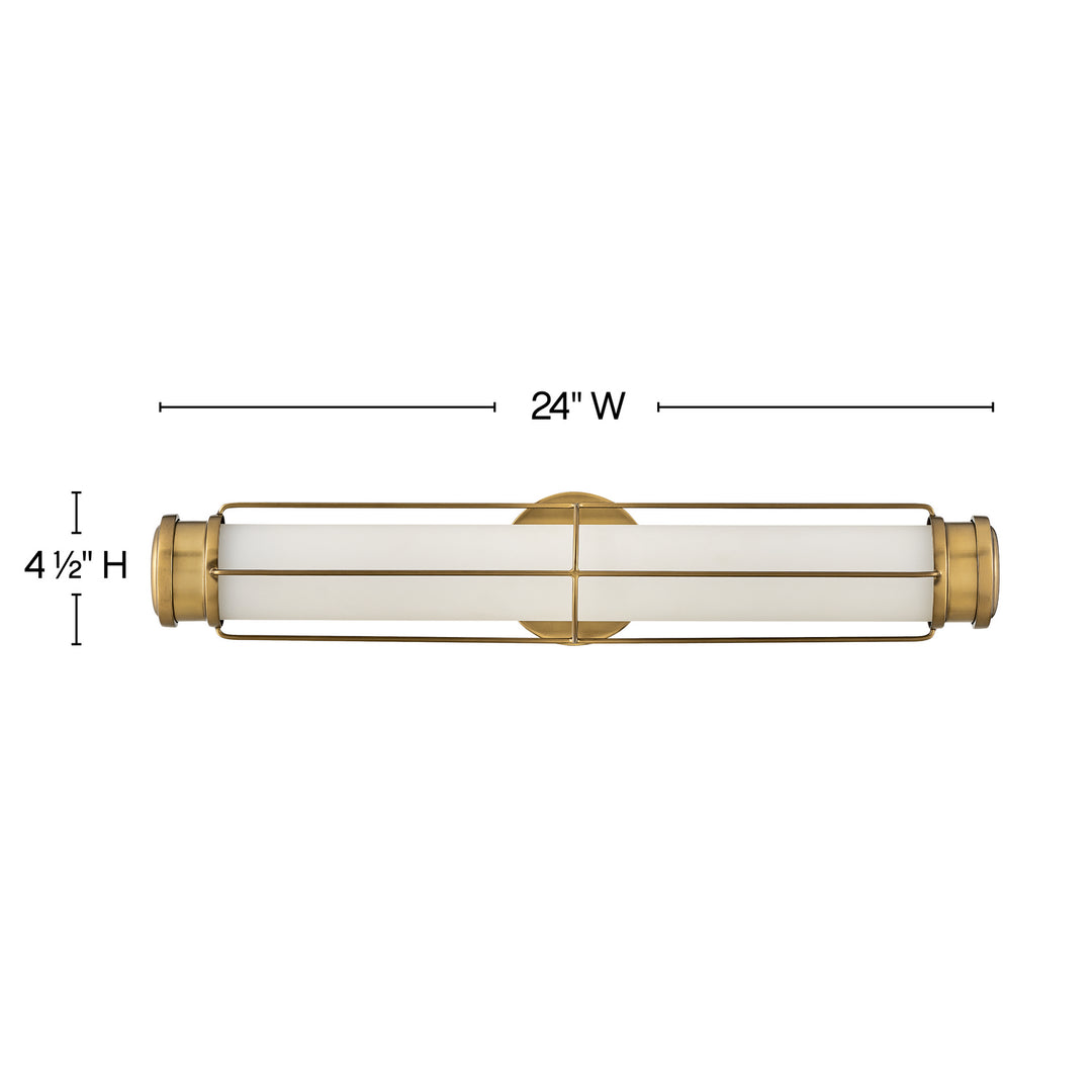 Hinkley Saylor 54302HB Bath Vanity Light 24 in. wide - Heritage Brass