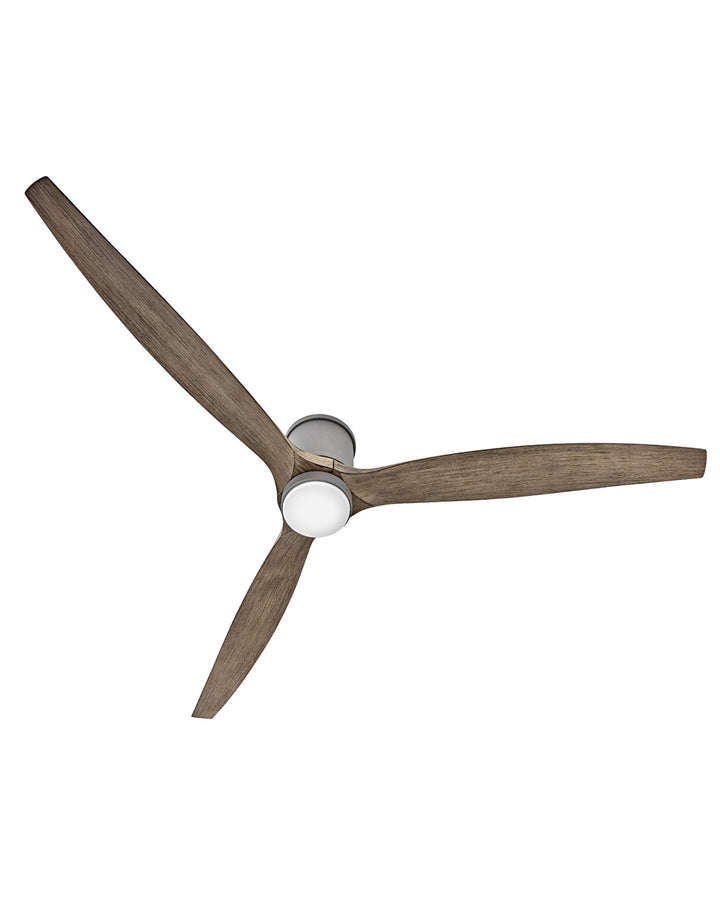 Hinkley Hover Flush 900872FGT-LWD Ceiling Fan 72 - Graphite, Driftwood/