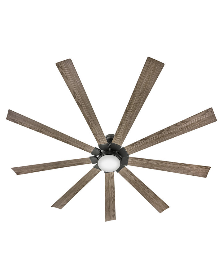 Hinkley Turbine 904280FMB-LWD Ceiling Fan 80 - Matte Black, Driftwood/