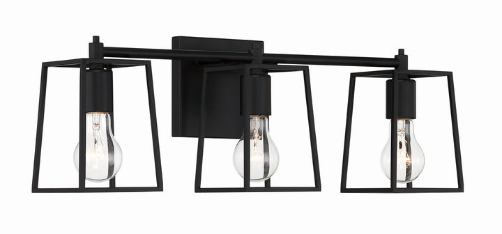 Craftmade Dunn 12123FB3 Bath Vanity Light 23 in. wide - Flat Black