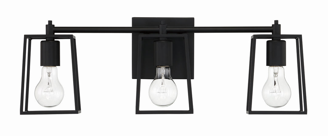 Craftmade Dunn 12123FB3 Bath Vanity Light 23 in. wide - Flat Black