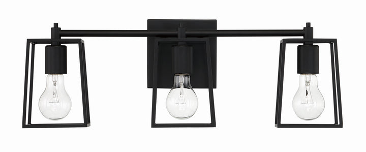 Craftmade Dunn 12123FB3 Bath Vanity Light 23 in. wide - Flat Black
