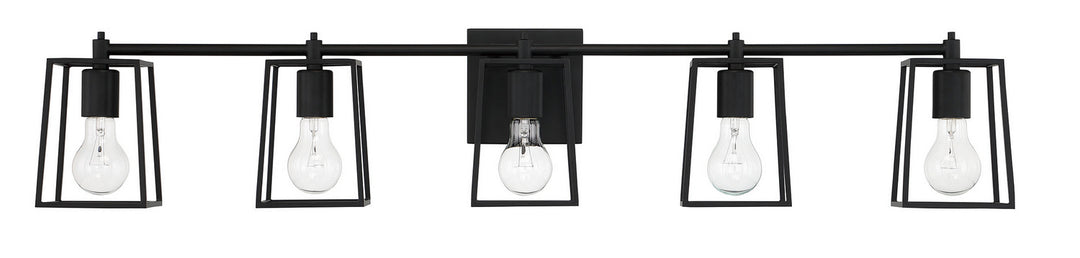 Craftmade Dunn 12141FB5 Bath Vanity Light 41 in. wide - Flat Black