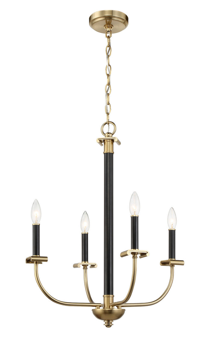 Craftmade Stanza 54824-FBSB Chandelier Light - Flat Black/Satin Brass