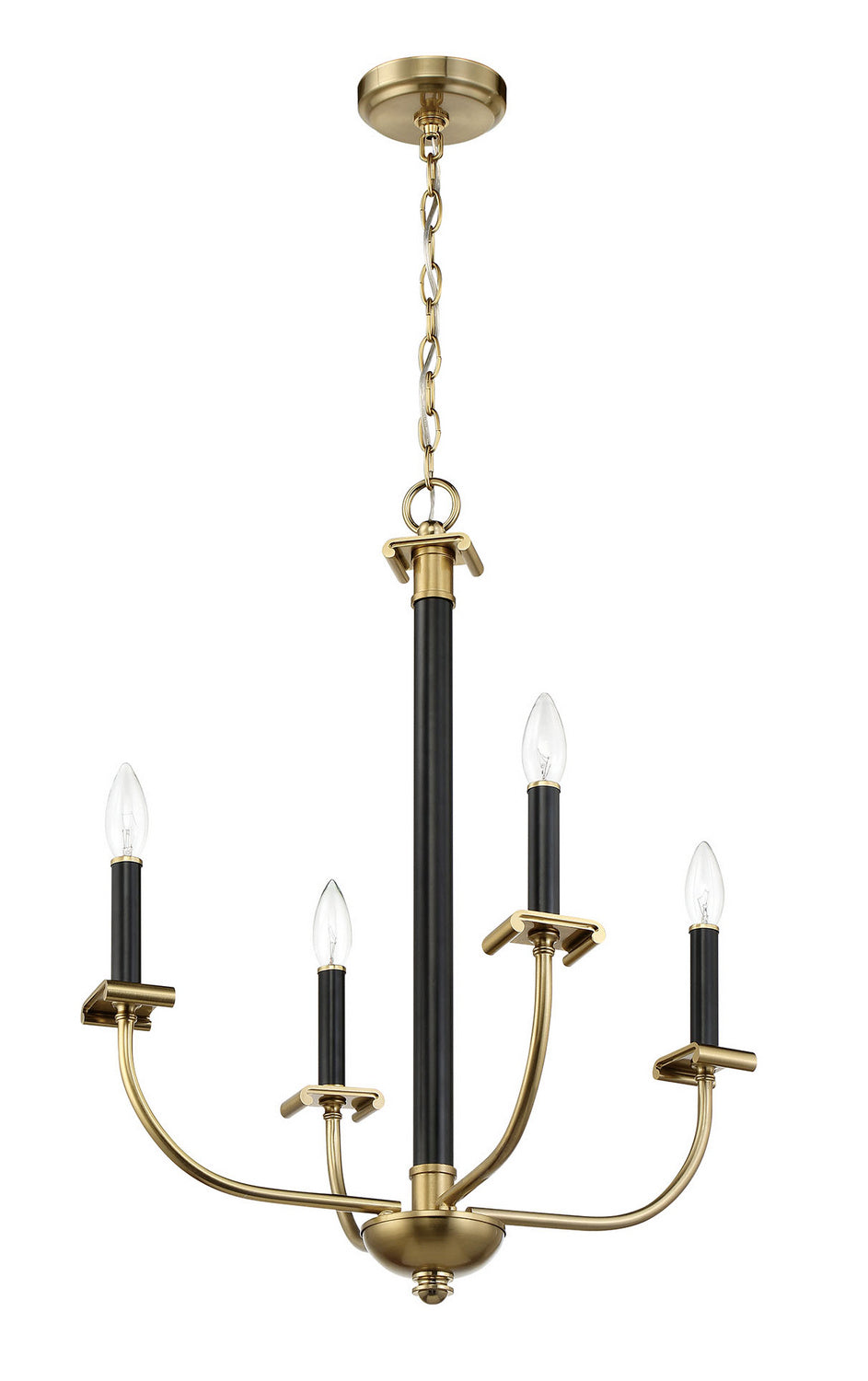 Craftmade Stanza 54824-FBSB Chandelier Light - Flat Black/Satin Brass