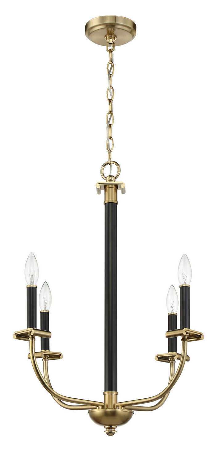 Craftmade Stanza 54824-FBSB Chandelier Light - Flat Black/Satin Brass