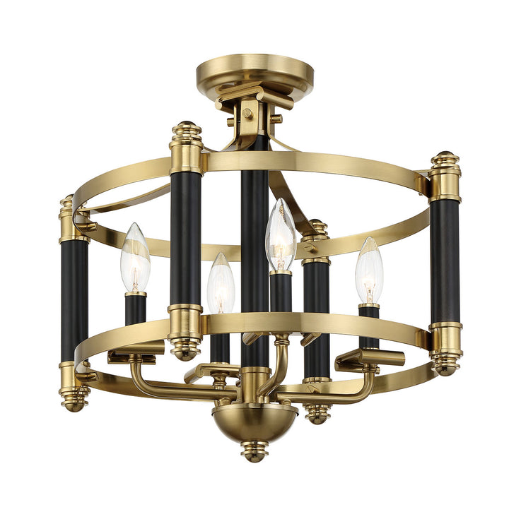 Craftmade Stanza 54854-FBSB Ceiling Light - Flat Black/Satin Brass
