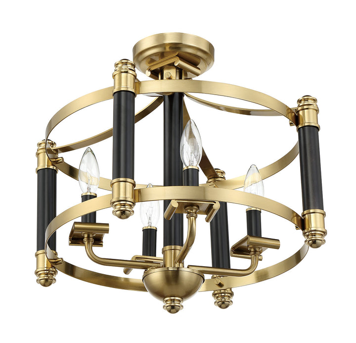 Craftmade Stanza 54854-FBSB Ceiling Light - Flat Black/Satin Brass