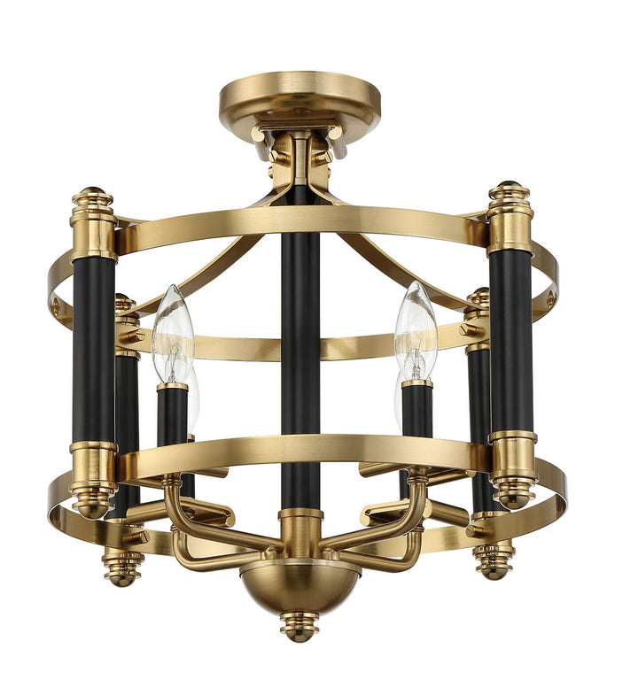 Craftmade Stanza 54854-FBSB Ceiling Light - Flat Black/Satin Brass