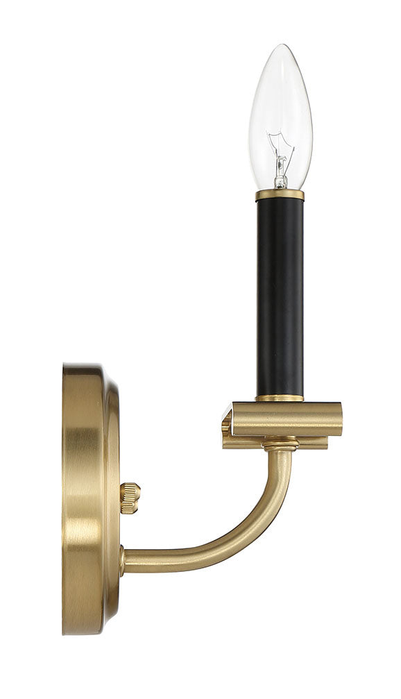 Craftmade Stanza 54861-FBSB Wall Sconce Light - Flat Black/Satin Brass