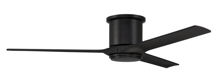 Craftmade Burke Indoor/Outdoor BRK60FB3 Ceiling Fan 60 - Flat Black, Black Walnut/Black Walnut/