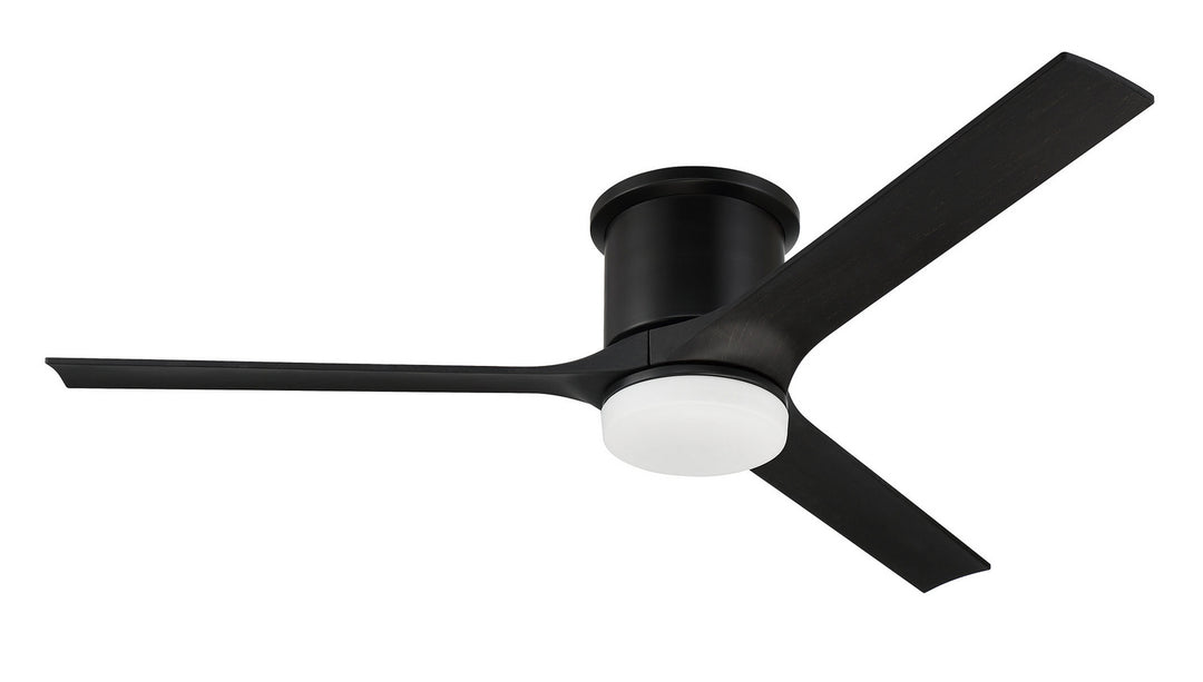 Craftmade Burke Indoor/Outdoor BRK60FB3 Ceiling Fan 60 - Flat Black, Black Walnut/Black Walnut/