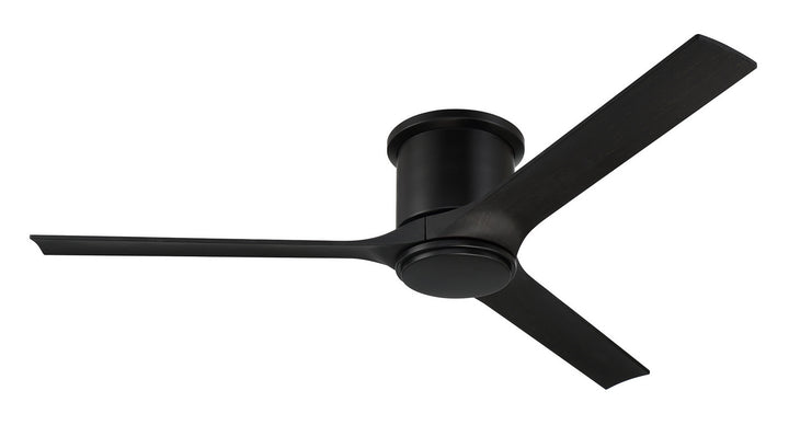 Craftmade Burke Indoor/Outdoor BRK60FB3 Ceiling Fan 60 - Flat Black, Black Walnut/Black Walnut/