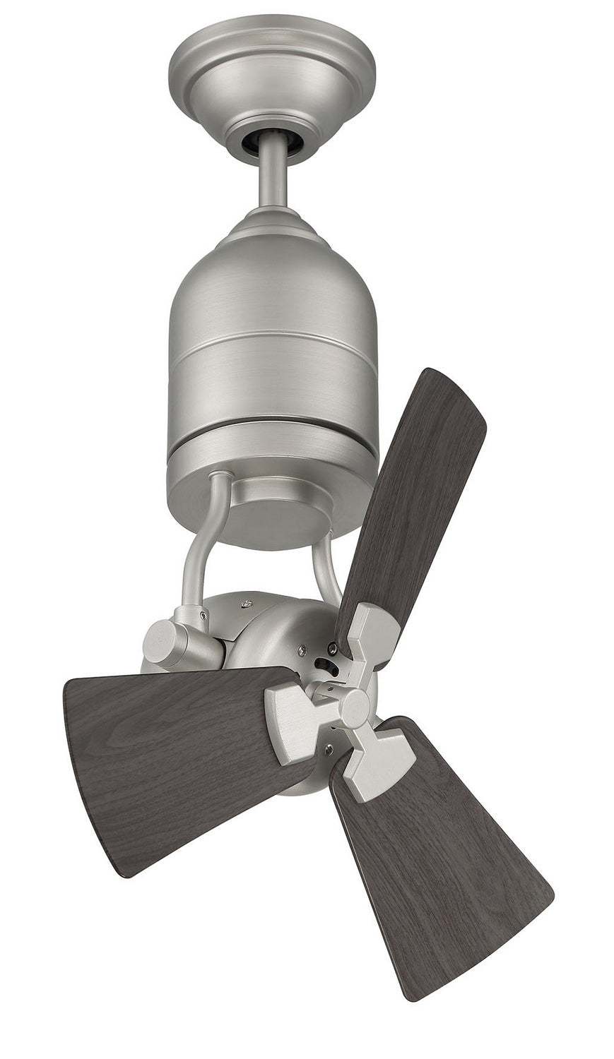 Craftmade Bellows Uno BW318BNK3 Ceiling Fan 18 - Brushed Polished Nickel, Greywood/Greywood/