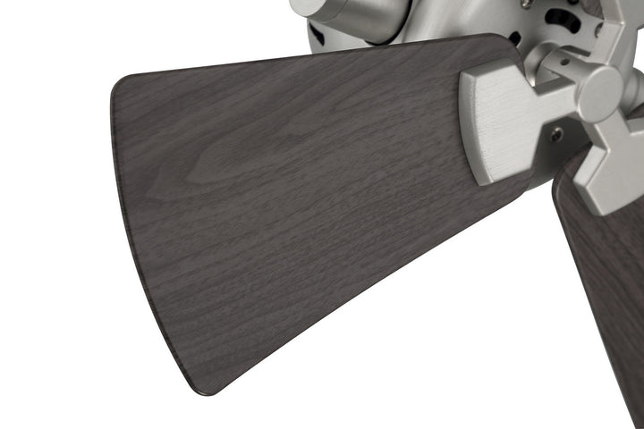 Craftmade Bellows Uno BW318BNK3 Ceiling Fan 18 - Brushed Polished Nickel, Greywood/Greywood/