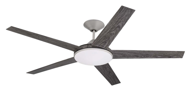 Craftmade Delaney DLY60PN5 Ceiling Fan 60 - Painted Nickel, Greywood/Greywood/