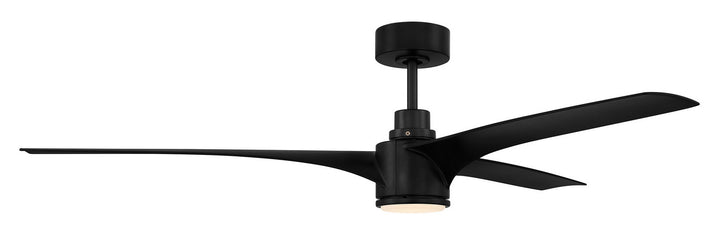 Craftmade Phoebe PHB60FB3 Ceiling Fan 60 - Flat Black, Flat Black/Flat Black/