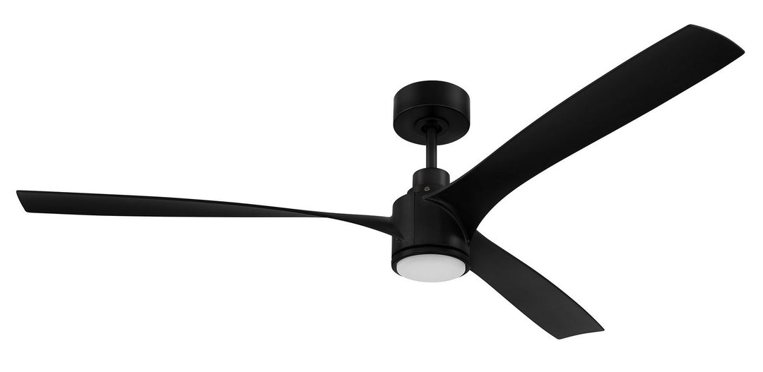 Craftmade Phoebe PHB60FB3 Ceiling Fan 60 - Flat Black, Flat Black/Flat Black/