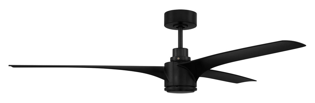 Craftmade Phoebe PHB60FB3 Ceiling Fan 60 - Flat Black, Flat Black/Flat Black/