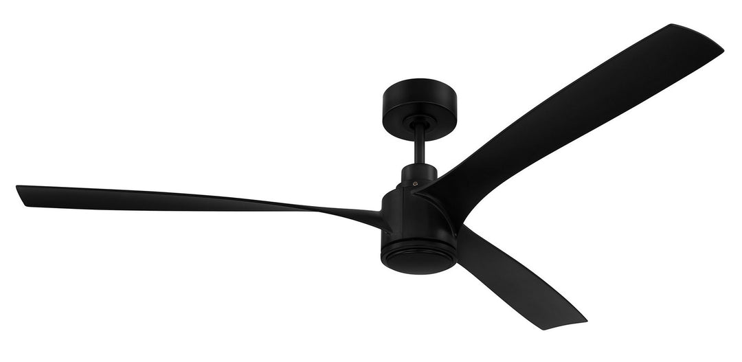 Craftmade Phoebe PHB60FB3 Ceiling Fan 60 - Flat Black, Flat Black/Flat Black/